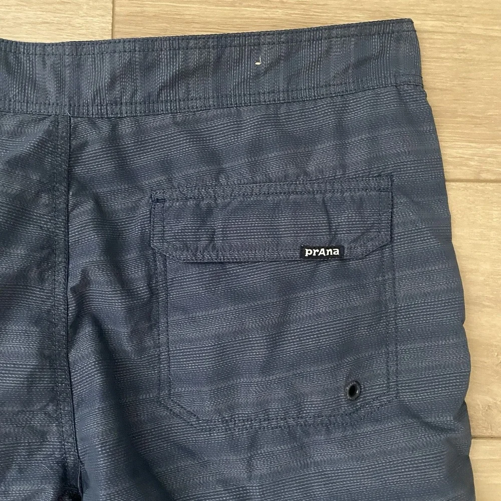 Prana Swim Shorts Men's 38 Navy Blue Board Shorts Beach Surf Swimming Pool Large